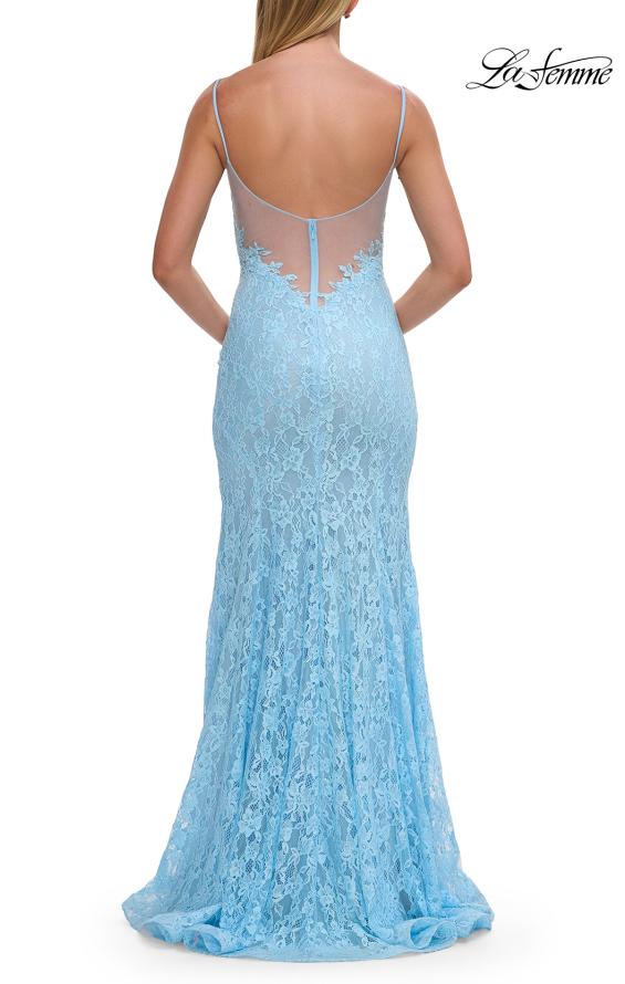 La Femme 33452 - Illusion Scoop Back Floral Lace Dress