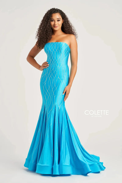 Colette By Daphne CL5106 - Strapless Beaded Prom Dress