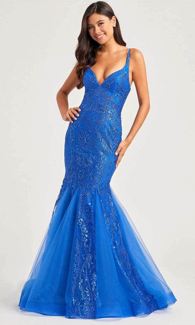 Colette By Daphne CL5109 - Lace Up Back Prom Dress Prom Dresses 00 / Royal Blue