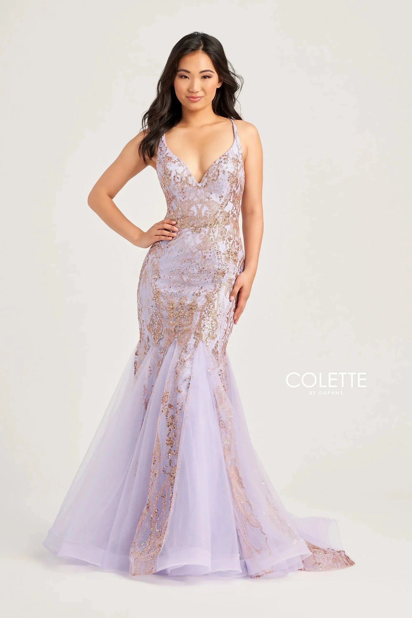 Colette By Daphne CL5109 - Glitter Mermaid Prom Dress