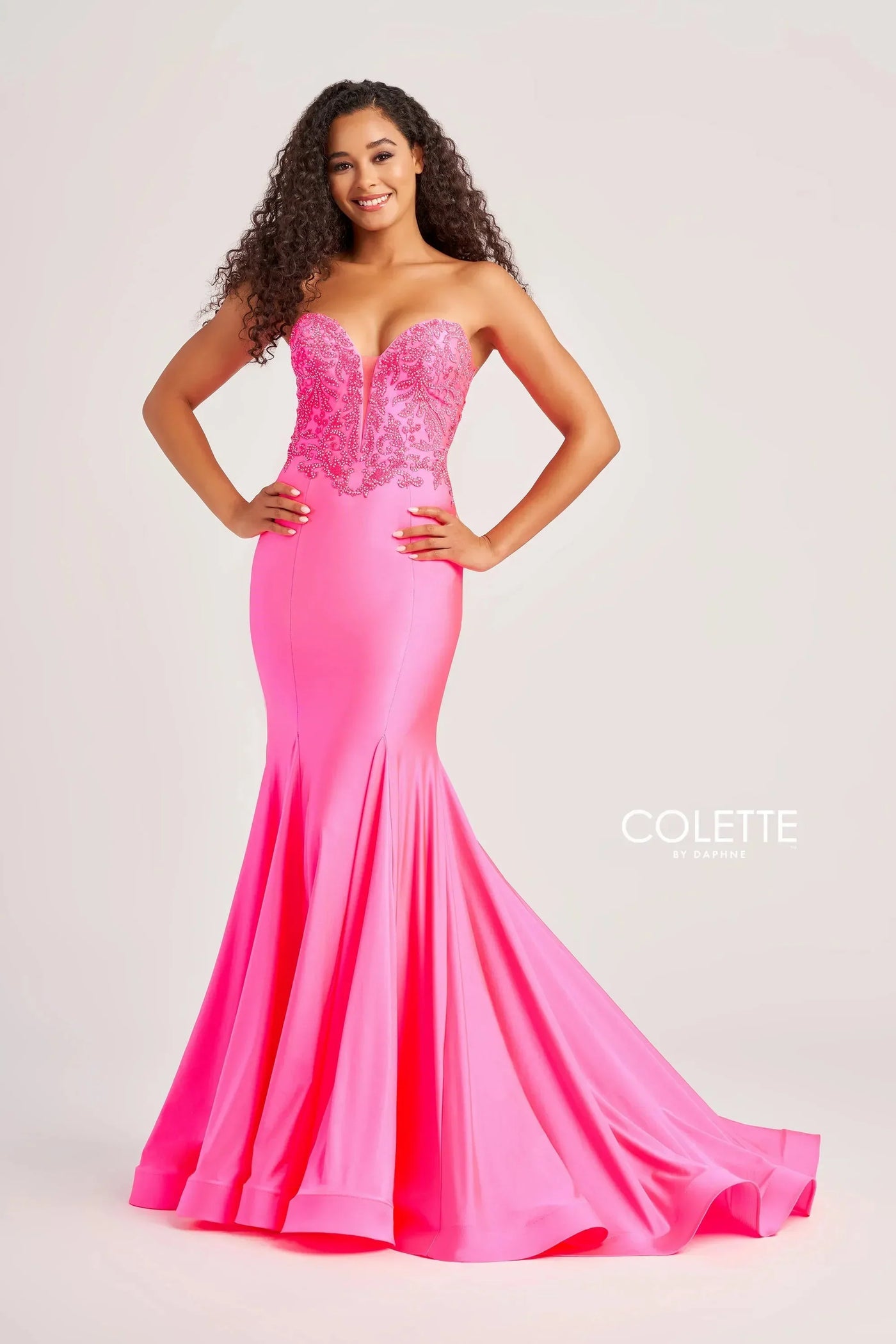 Colette By Daphne CL5112 - Plunging Sweetheart Prom Dress