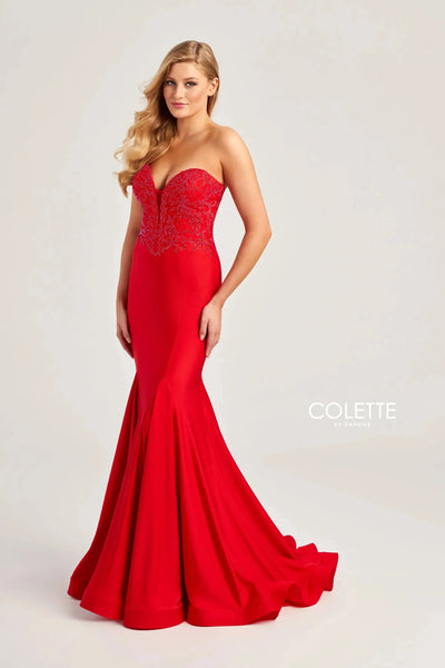 Colette By Daphne CL5112 - Plunging Sweetheart Prom Dress