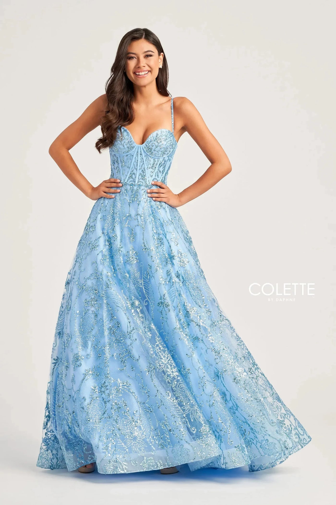 Colette By Daphne CL5117 - Shimmer Bustier Prom Dress
