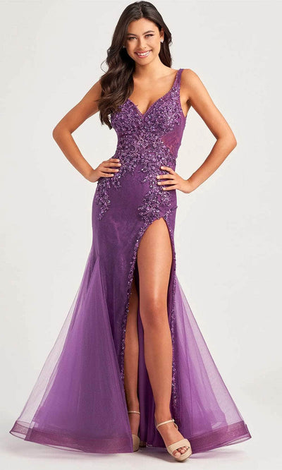 Colette By Daphne CL5122 - Cutout Back Prom Dress Prom Dresses 00 / Plum