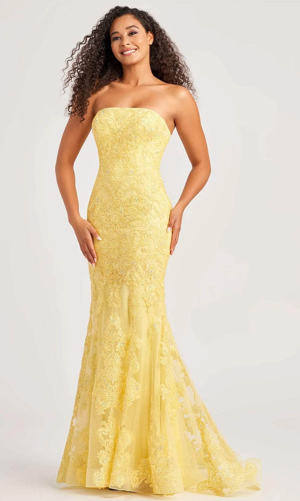 Colette By Daphne CL5123 - Strapless Mermaid Prom Dress Prom Dresses 00 / Sunshine