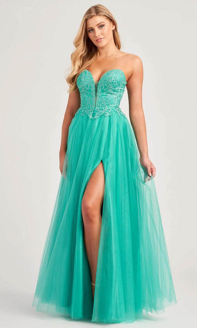 Colette By Daphne CL5132 - Strapless Tulle A-line Prom Dress Prom Dresses 00 / Spearmint