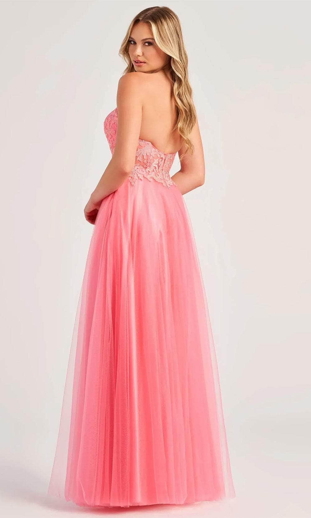 Colette By Daphne CL5132 - Strapless Tulle A-line Prom Dress Prom Dresses