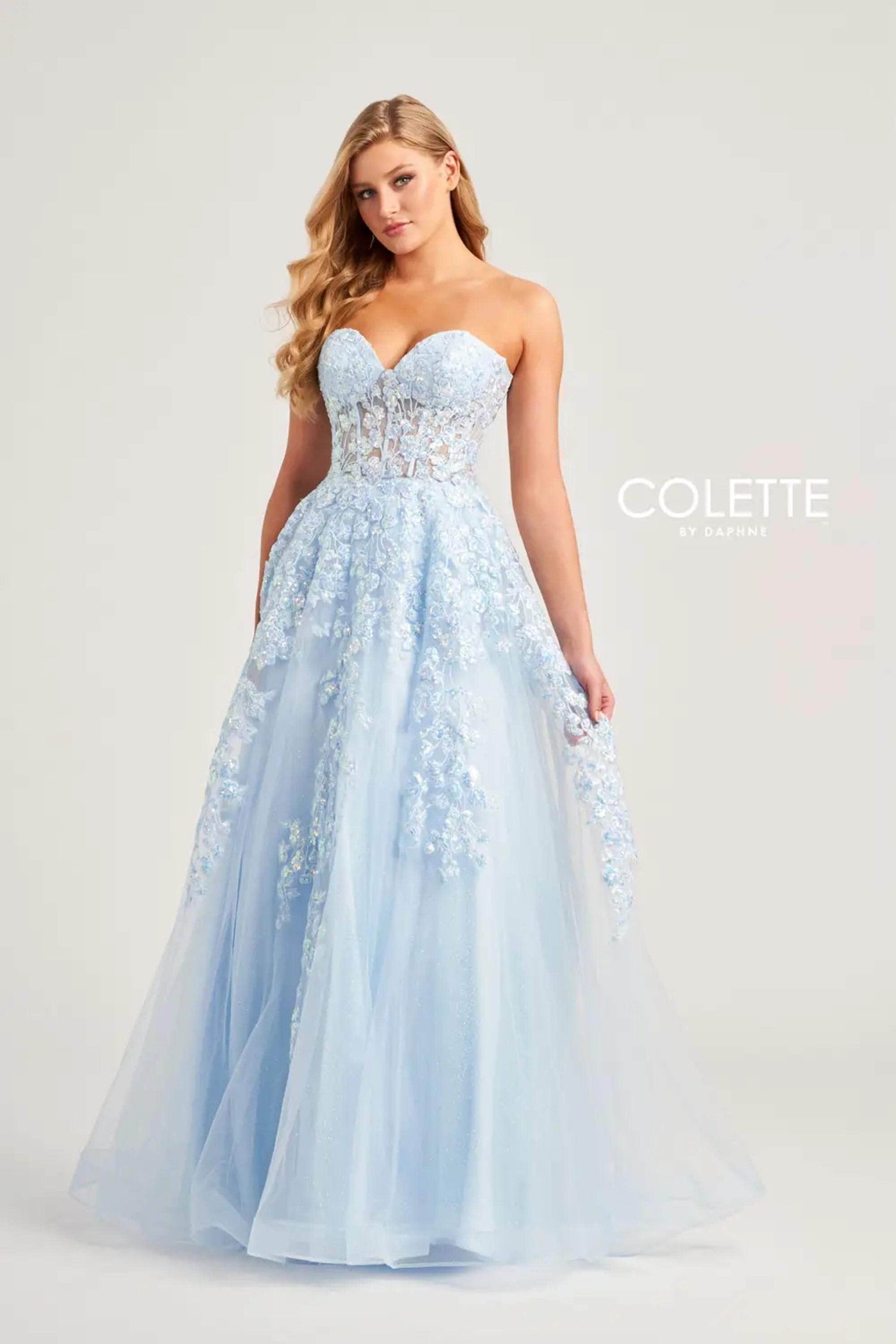 Colette By Daphne CL5136 - Applique Sweetheart Prom Dress