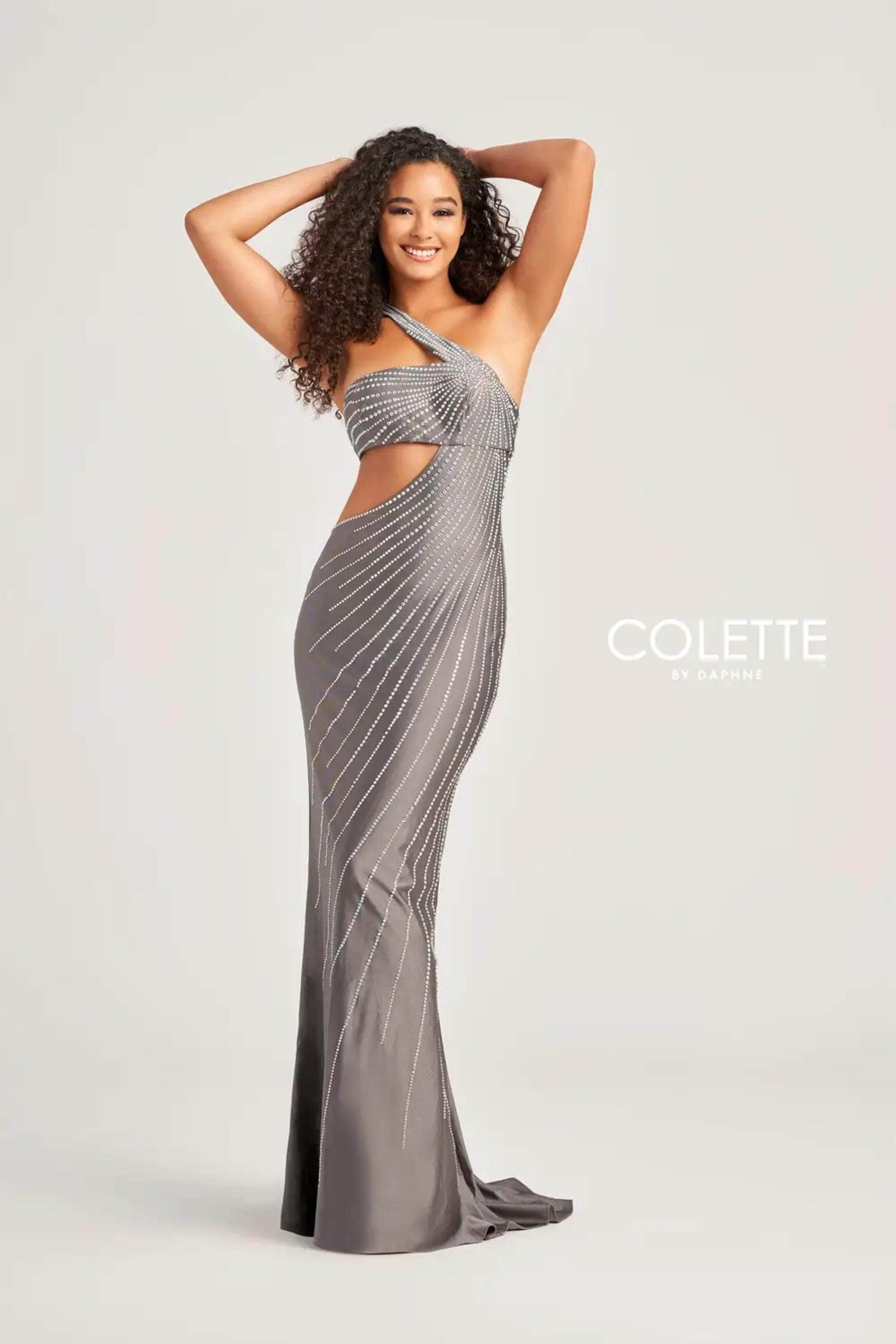 Colette By Daphne CL5139 - One Shoulder Cutout Prom Dress