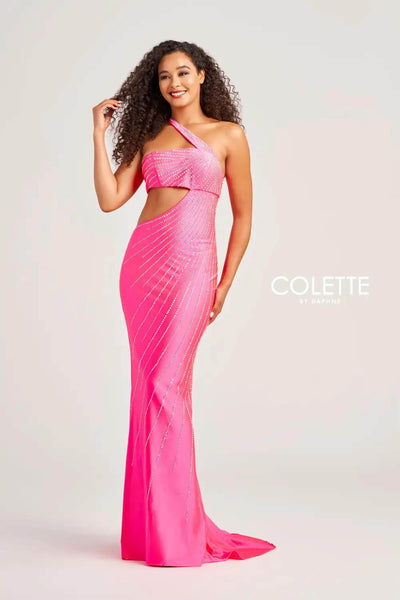 Colette By Daphne CL5139 - One Shoulder Cutout Prom Dress