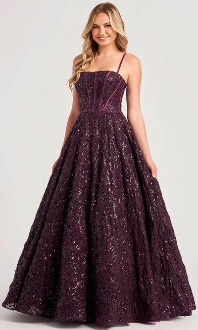 Colette By Daphne CL5141 - Sequin Embroidered Prom Dress Prom Dresses 00 / Plum