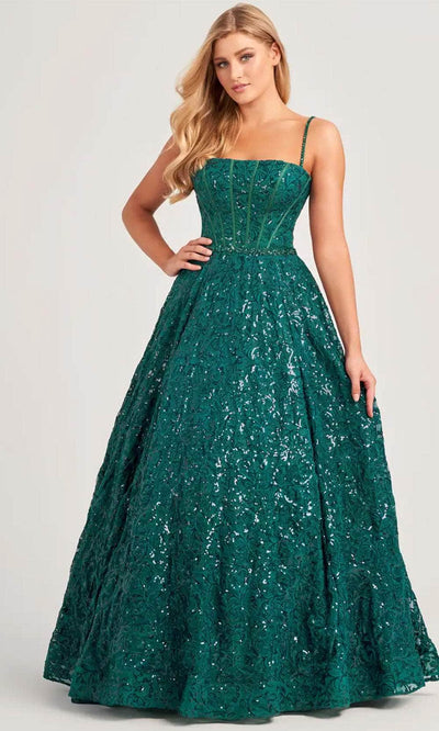 Colette By Daphne CL5141 - Sequin Embroidered Prom Dress Prom Dresses 00 / Spruce
