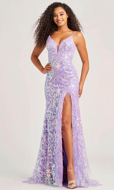 Colette By Daphne CL5155 - Sequin Tulle Prom Dress Prom Dresses 00 / Lilac