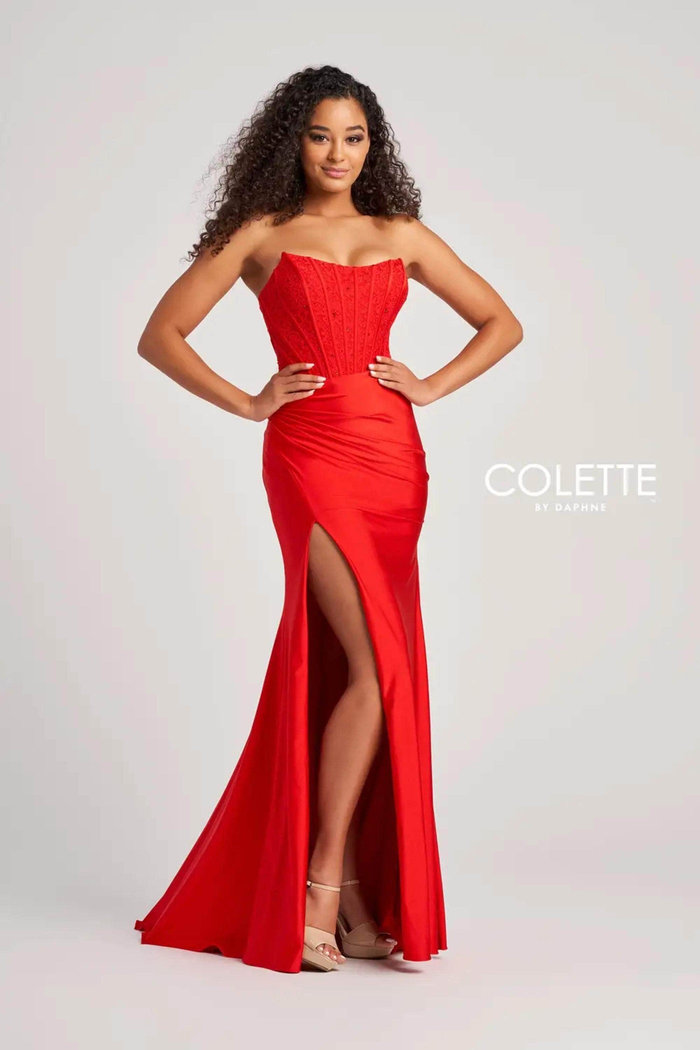 Colette By Daphne CL5158 - Strapless Corset Prom Dress