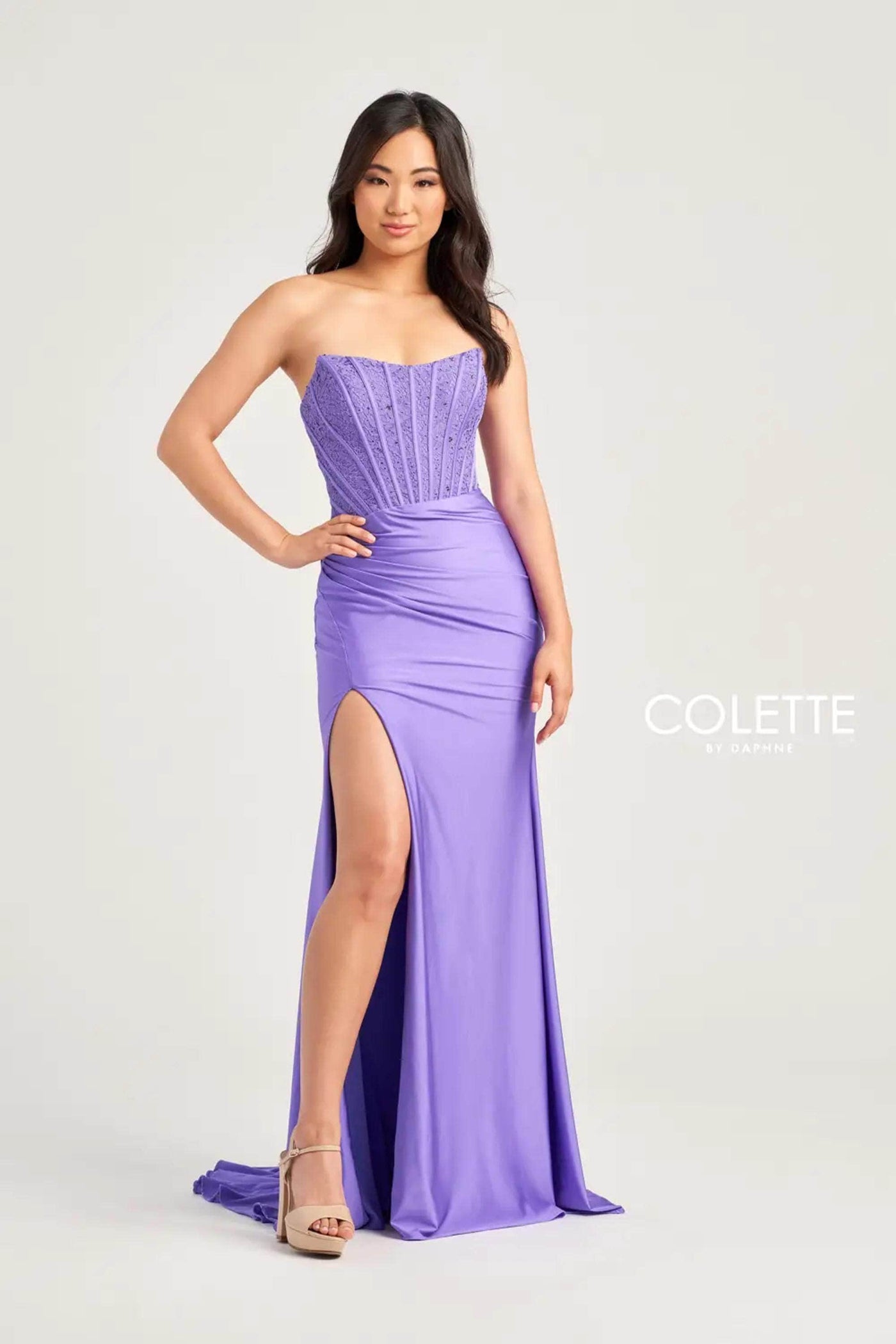 Colette By Daphne CL5158 - Strapless Corset Prom Dress