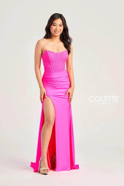 Colette By Daphne CL5158 - Strapless Corset Prom Dress