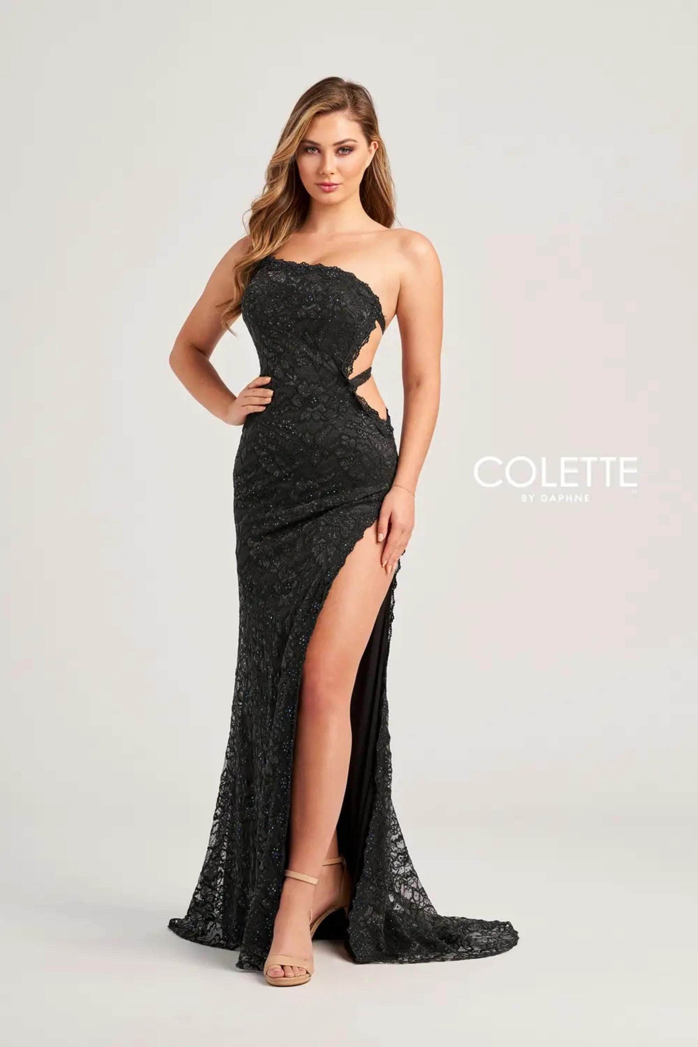 Colette By Daphne CL5198 - Lace Cutout Prom Dress