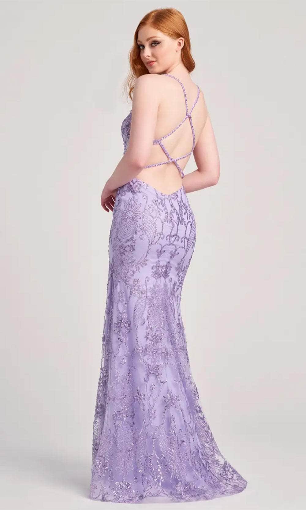 Colette By Daphne CL5203 - Sequin High Slit Prom Dress Prom Dresses