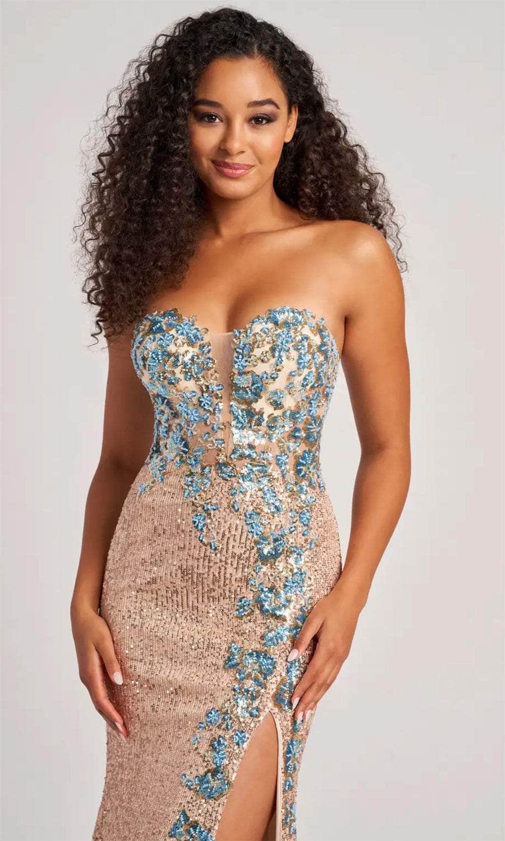 Colette By Daphne CL5211 - Strapless Stretch Lace Prom Dress Prom Dresses