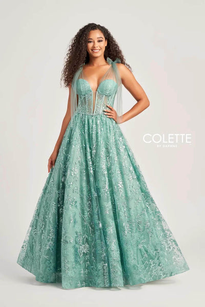 Colette By Daphne CL5236 - V-Neck A-Line Evening Dress