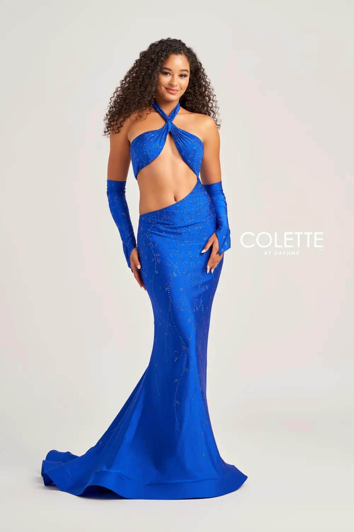 Colette By Daphne CL5263 - Halter Cutout Prom Dress