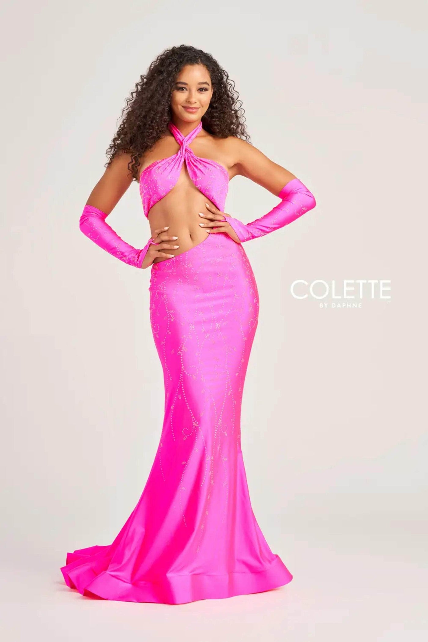 Colette By Daphne CL5263 - Halter Cutout Prom Dress