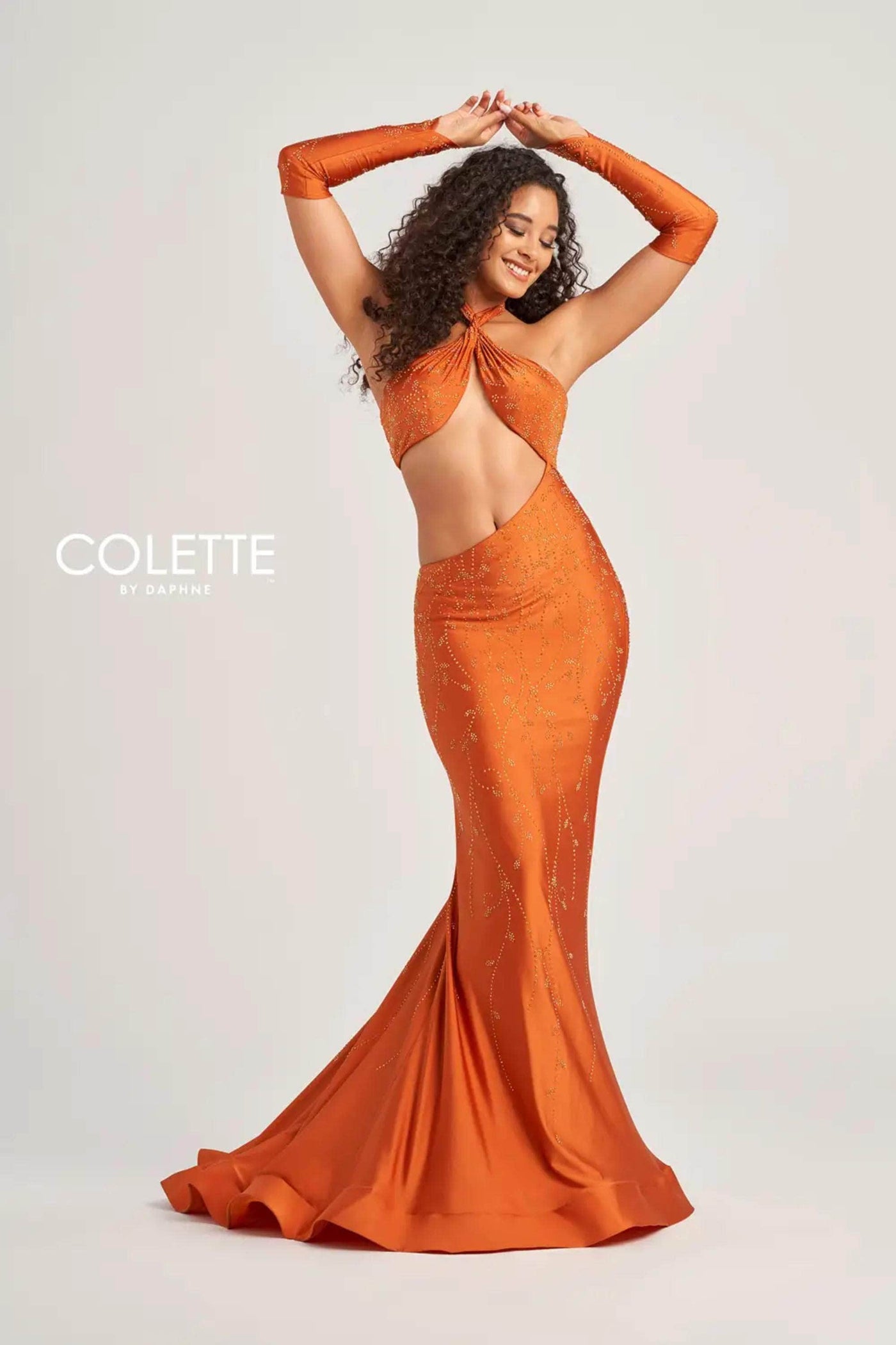 Colette By Daphne CL5263 - Halter Cutout Prom Dress