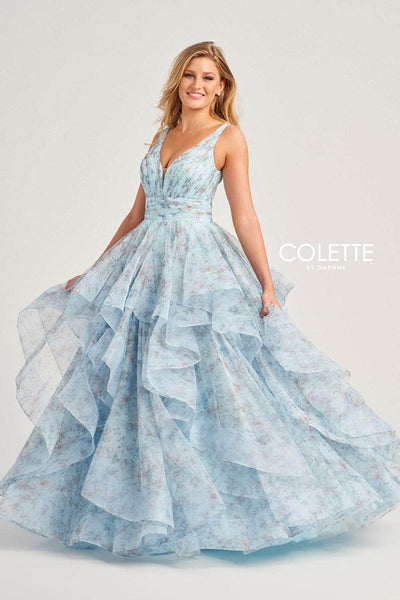 Colette By Daphne CL5273 - Flounce Floral Prom Dress