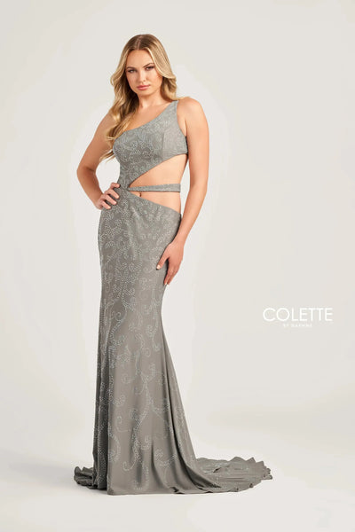 Colette By Daphne CL5281 - One Shoulder Cutout Prom Dress