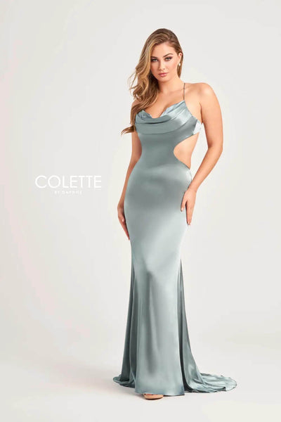 Colette By Daphne CL5282 - Cutout Cowl Prom Dress