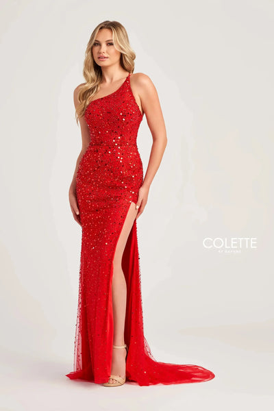 Colette By Daphne CL5292 - Strappy Back Sequin Prom Dress