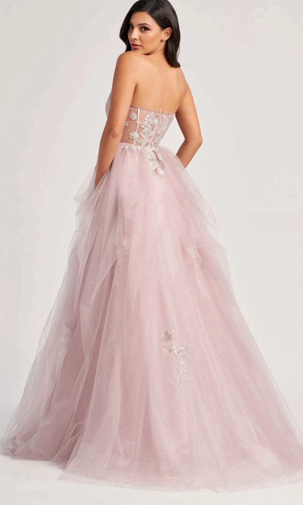 Colette By Daphne CL8120 - Strapless Ruffle Trimmed Gown