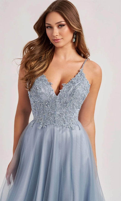 Colette By Daphne CL8190 - Applique Detailed Prom Dress