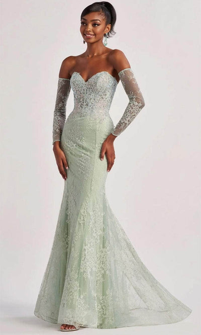 Colette By Daphne CL8415 - Lace Sweetheart Prom Gown Prom Dresses / 00  Lt Sage