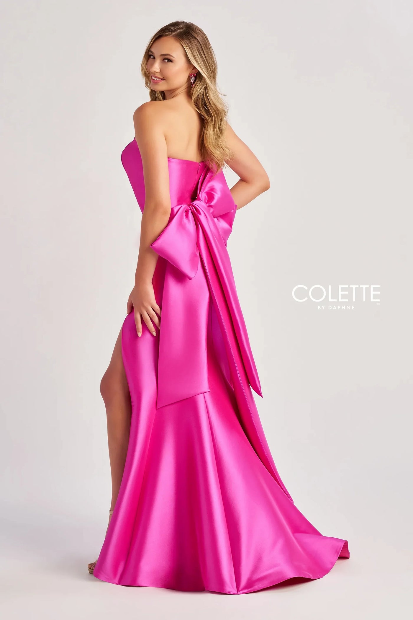 Colette By Daphne CL8470 - Strapless High Slit Gown