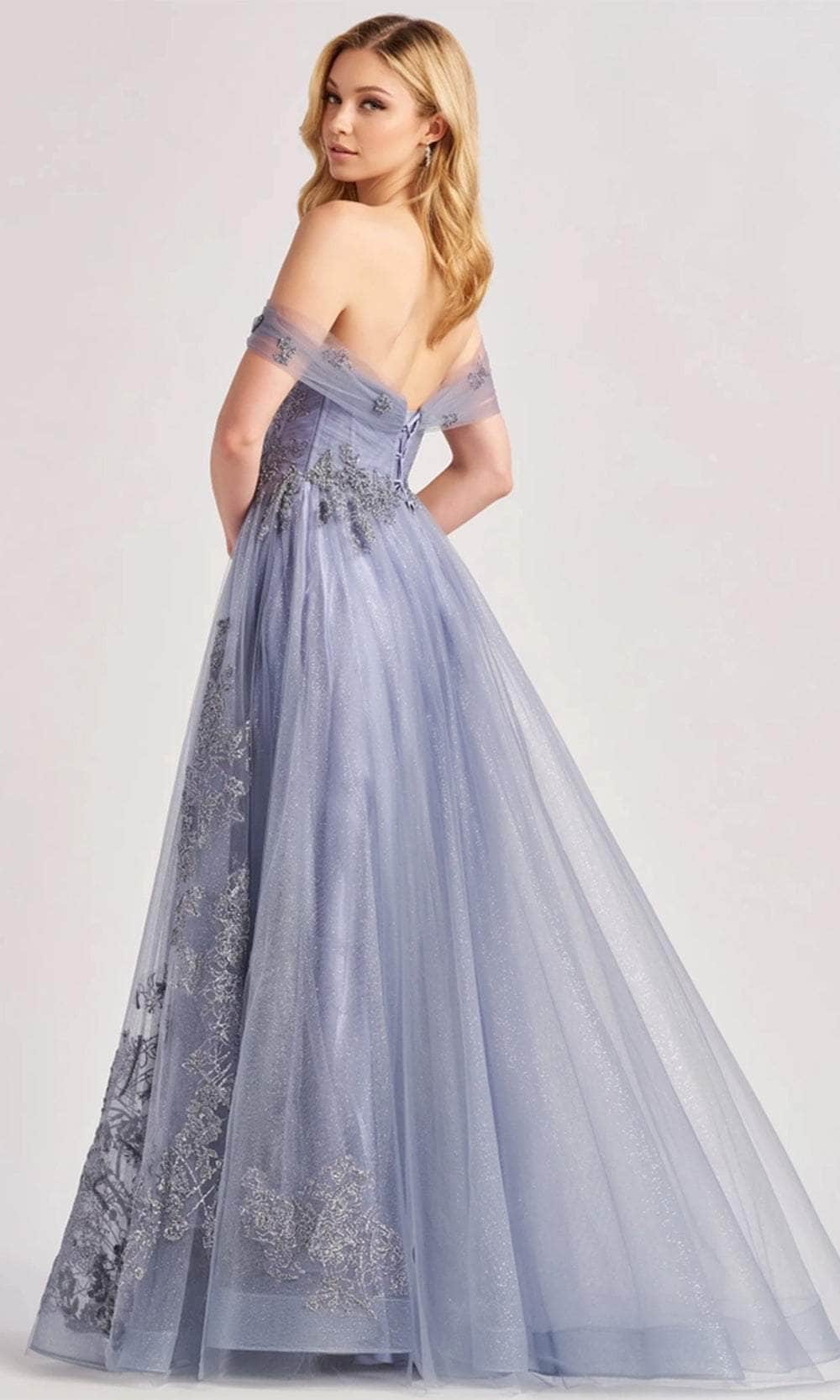 Colette By Daphne CL8640 - Embroidered Tulle Prom Dress