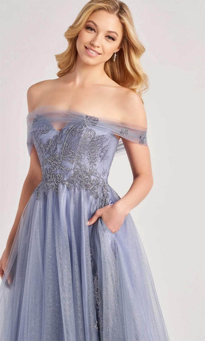 Colette By Daphne CL8640 - Embroidered Tulle Prom Dress
