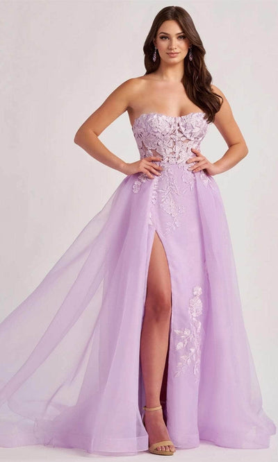 Colette By Daphne CL8660 - Embroidery Festoon Prom Dress Prom Dresses / 00  Lilac