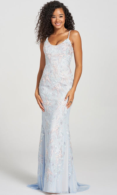 Colette For Mon Cheri CL12206 - Scoop Neck Long Dress Prom Dresses 00 / Elsa