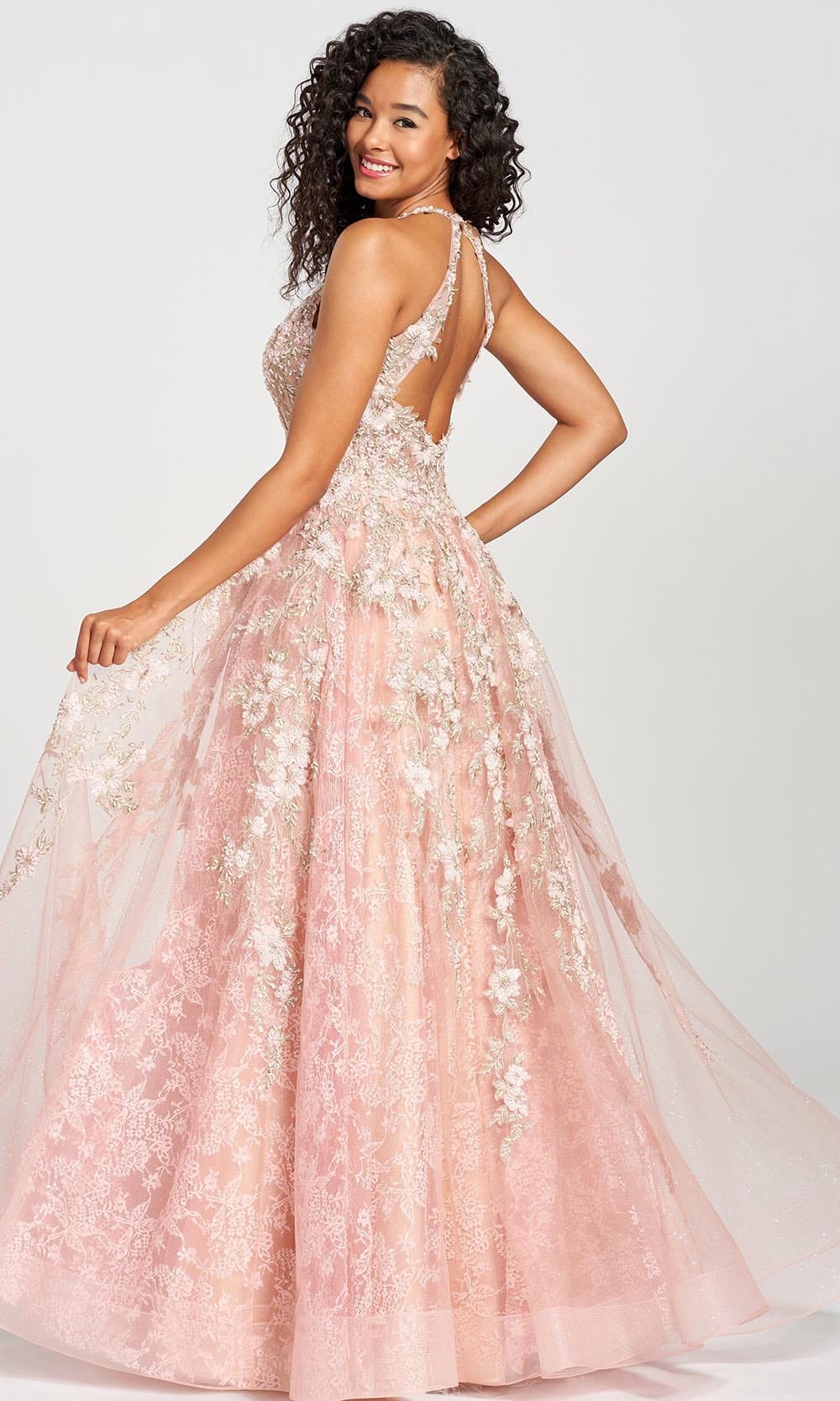 Colette For Mon Cheri CL12214 - Deep Halter Prom Dress Prom Dresses