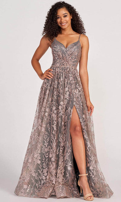 Colette for Mon Cheri CL2022 - Sequin A line Prom Dress Prom Dresses 00 / Gold/Pewter