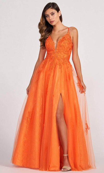 Colette for Mon Cheri CL2025 - Embellished A-line Prom Gown Ball Gowns 00 / Orange