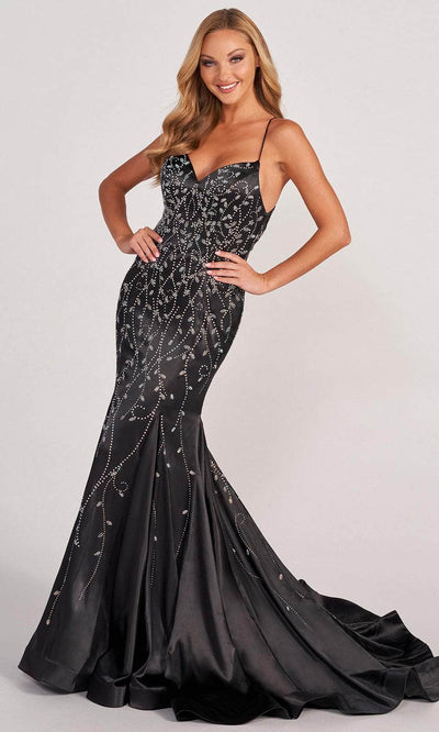 Colette for Mon Cheri CL2043 - Sleeveless Mermaid Evening Gown Prom Dresses 00 / Black