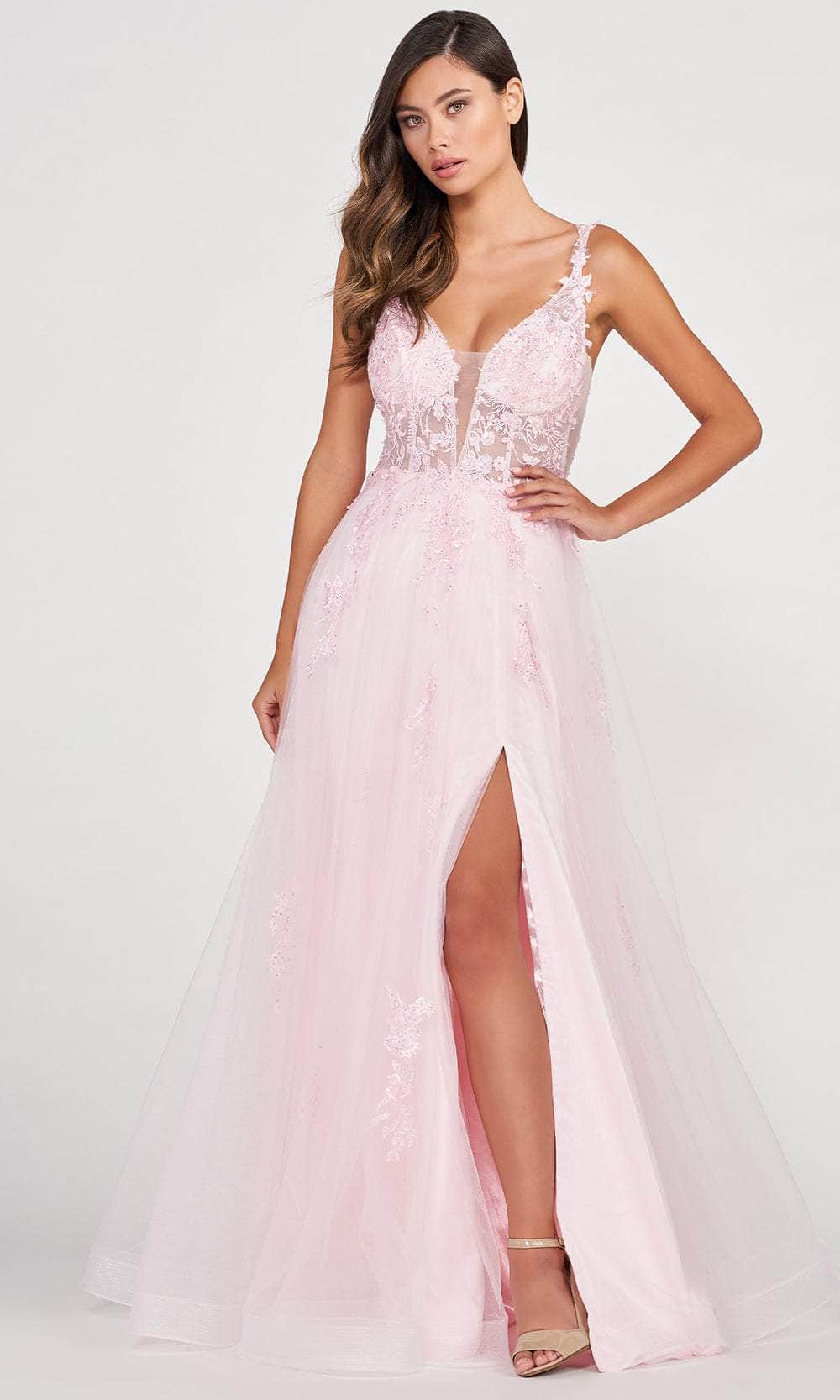 Colette for Mon Cheri CL2074 - Appliqued V-Neck Evening Dress Prom Dresses