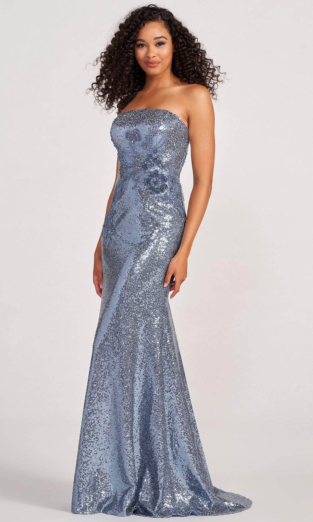 Colette for Mon Cheri CL2075 - Model is wearing Steel Blue color. Prom Dresses 00 / Steel Blue