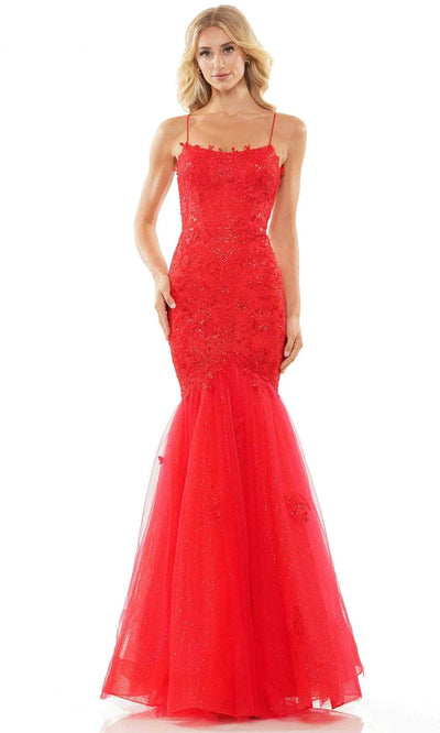 Colors Dress 2490 - Spaghetti Strap Applique Prom Dress Prom Dresses