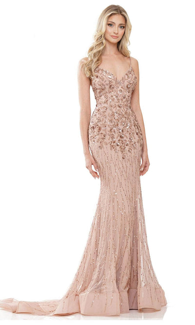 Colors Dress 3152 - V-Neck Open Back Prom Gown Prom Dresses