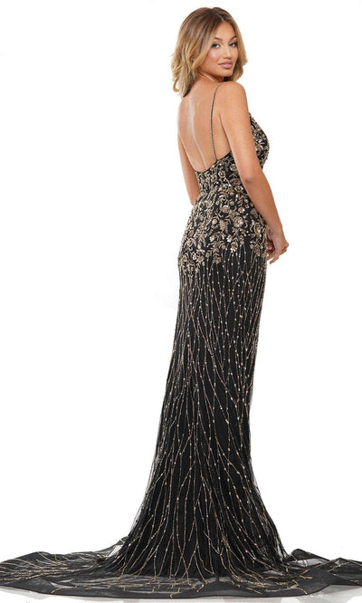 Colors Dress 3152 - V-Neck Open Back Prom Gown Prom Dresses