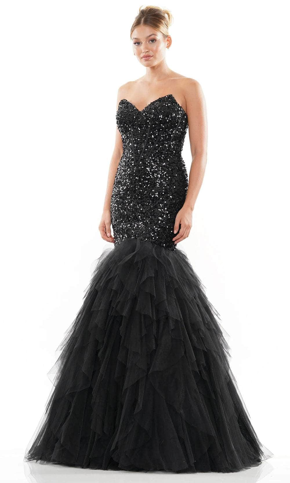 Colors Dress 3202 - Strapless Embellished Prom Dress Prom Dresses