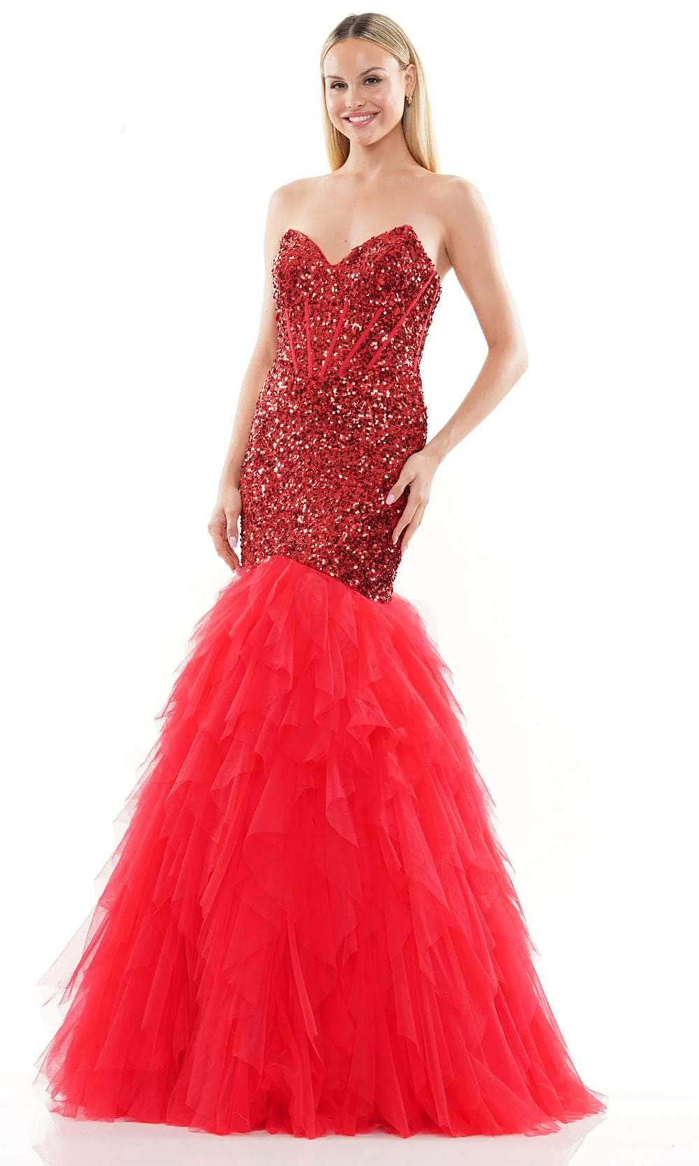 Colors Dress 3202 - Strapless Embellished Prom Dress Prom Dresses